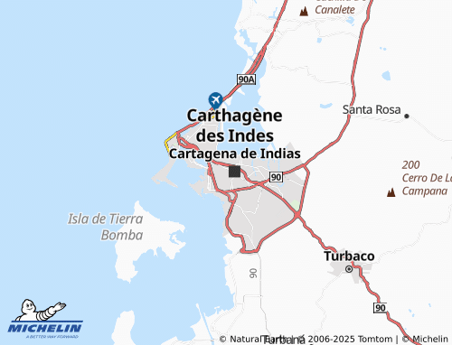 MICHELIN Piedra de Bolívar map - ViaMichelin