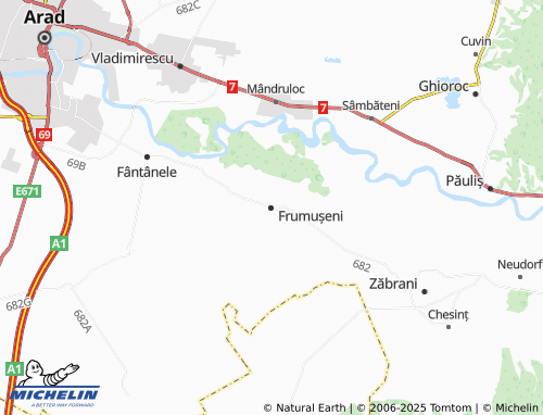 MICHELIN Frumușeni map - ViaMichelin
