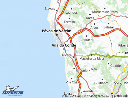 Mapa MICHELIN Vila do Conde - ViaMichelin