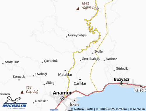 MICHELIN-Landkarte Karalarbahşiş - ViaMichelin