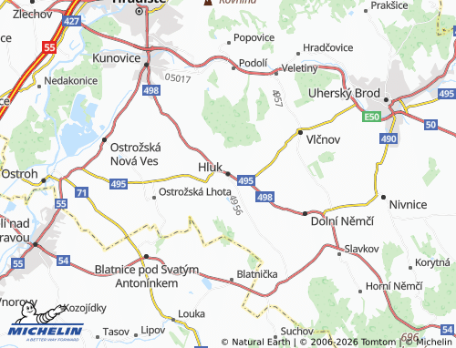 Mappa MICHELIN Hluk - ViaMichelin