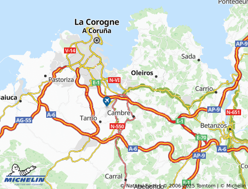 Carte MICHELIN O Temple (Santa María) - ViaMichelin