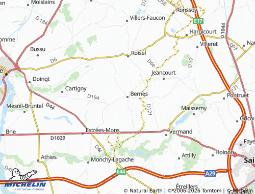 Mappa MICHELIN Bernes - ViaMichelin
