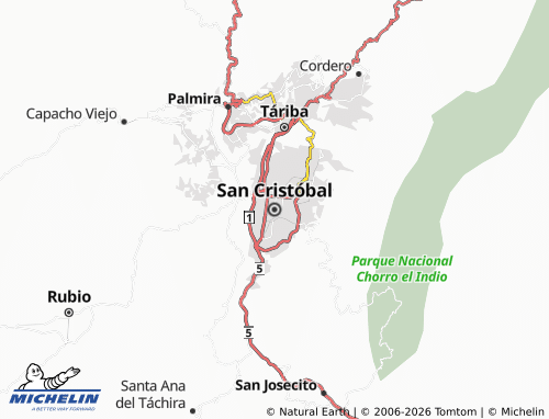 Kaart MICHELIN San Cristóbal - ViaMichelin