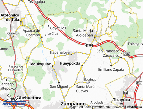 Mappa MICHELIN Tlapanaloya - ViaMichelin