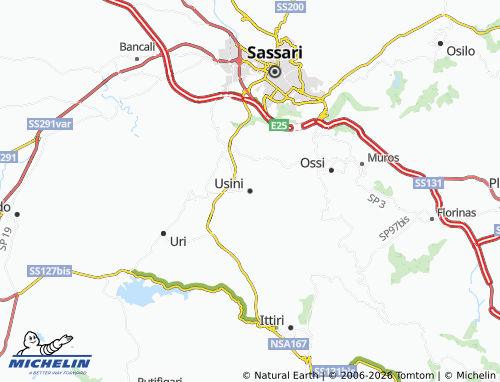 Mapa MICHELIN Usini - ViaMichelin