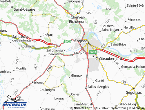 Mapa MICHELIN Merpins - ViaMichelin