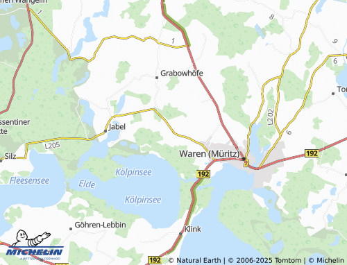 MICHELIN Schwenzin map - ViaMichelin