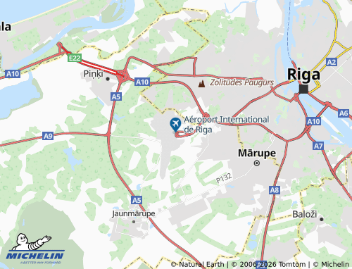 Mapa MICHELIN Lidosta Riga - ViaMichelin