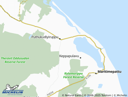 Carte MICHELIN Puthukudiyiruppu East - ViaMichelin