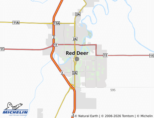 Mappa MICHELIN Red Deer - ViaMichelin
