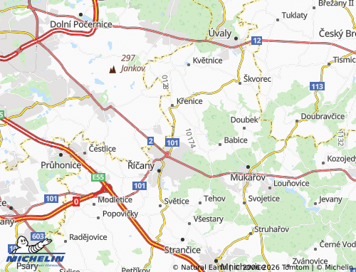 Kaart MICHELIN Pacov - ViaMichelin