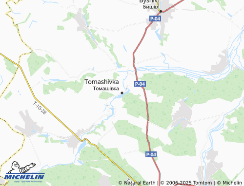 MICHELIN-Landkarte Tomashivka - ViaMichelin