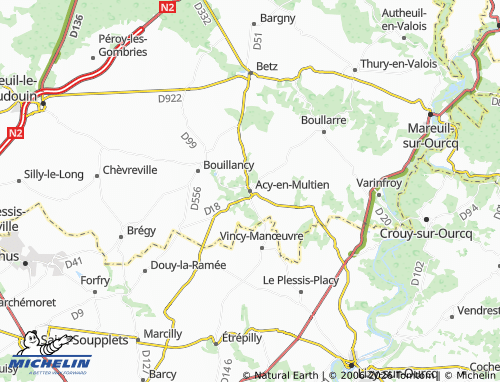 Mappa MICHELIN Acy-en-Multien - ViaMichelin