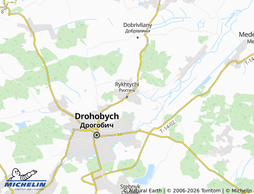 Mapa MICHELIN Rykhtychi - ViaMichelin