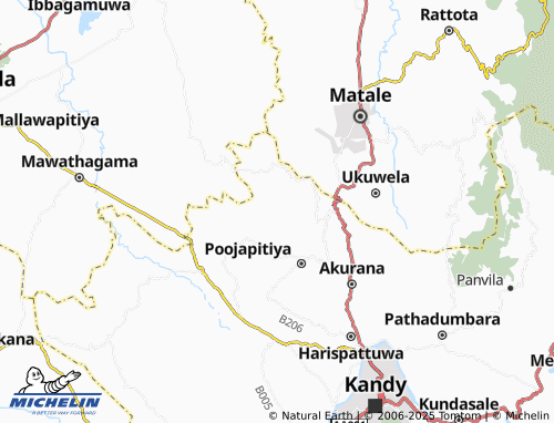 MICHELIN Watagalathenna map - ViaMichelin