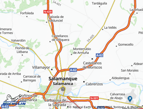 MICHELIN Monterrubio de Armuña map - ViaMichelin
