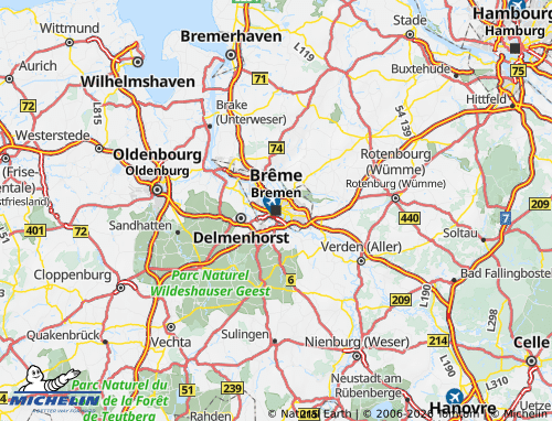 Mappa MICHELIN Brema - ViaMichelin