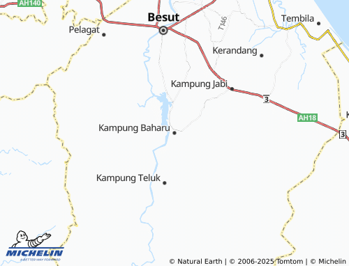 MICHELIN Kampung Baharu map - ViaMichelin