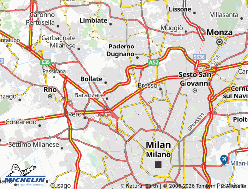 Carte MICHELIN Novate Milanese - ViaMichelin