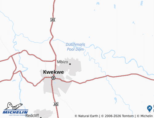 MICHELIN Mbizo 10 Extension map - ViaMichelin