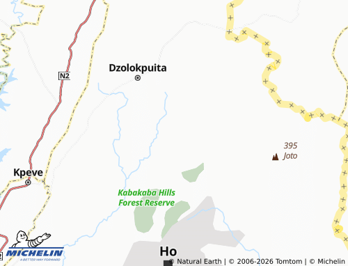 MICHELIN Kpodoave map - ViaMichelin