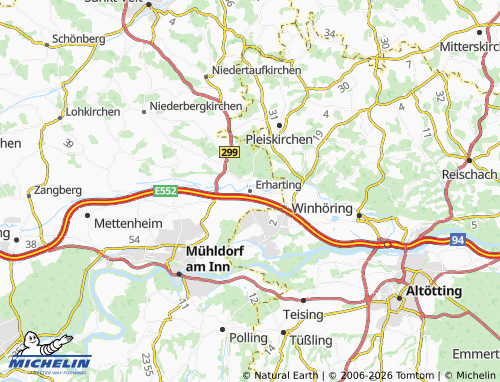 MICHELIN-Landkarte Erharting - ViaMichelin