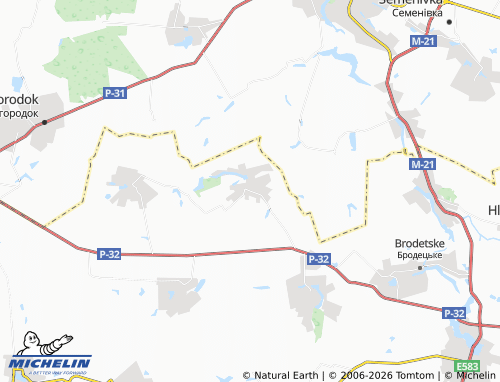 MICHELIN-Landkarte Polychyntsi - ViaMichelin