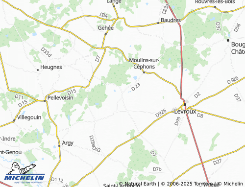 Carte MICHELIN Saint-Martin-de-Lamps - ViaMichelin