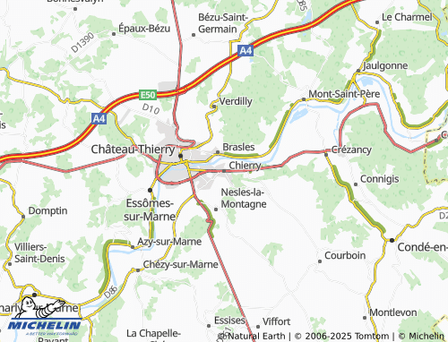 MICHELIN Chierry map - ViaMichelin