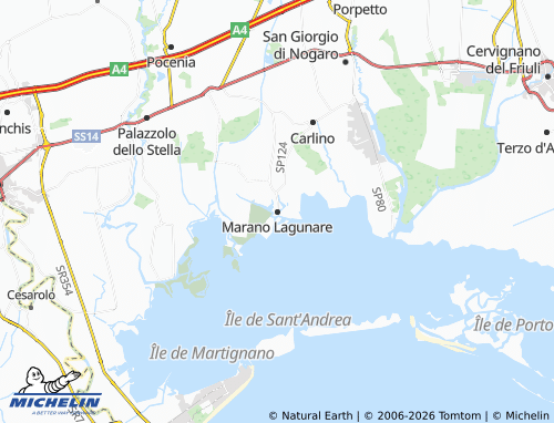 MICHELIN Marano Lagunare map - ViaMichelin
