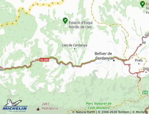 MICHELIN Travesseres map - ViaMichelin