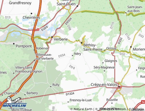 MICHELIN Néry map - ViaMichelin