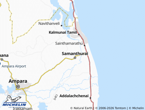 MICHELIN Sammanthurai TD 01 map - ViaMichelin