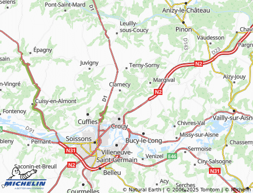 Carte MICHELIN Braye - ViaMichelin