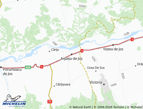 Mapa MICHELIN Arpașu de Jos - ViaMichelin