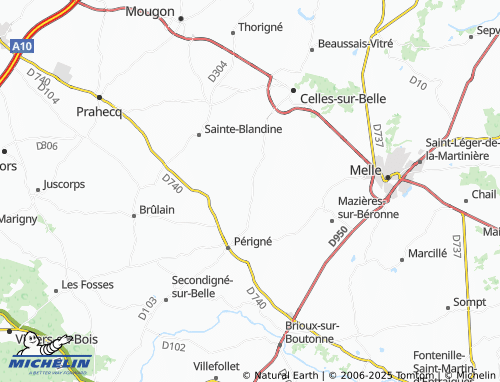 Carte MICHELIN Montigné - ViaMichelin