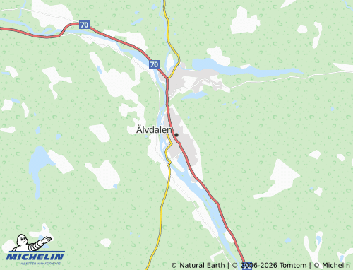 MICHELIN Älvdalen map - ViaMichelin