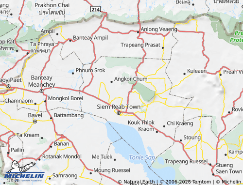 MICHELIN Siem Reap map - ViaMichelin