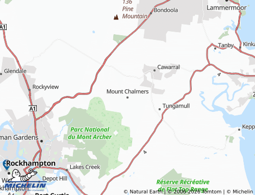 Mapa MICHELIN Mount Chalmers - ViaMichelin