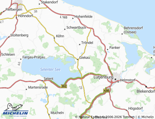 MICHELIN Giekau map - ViaMichelin