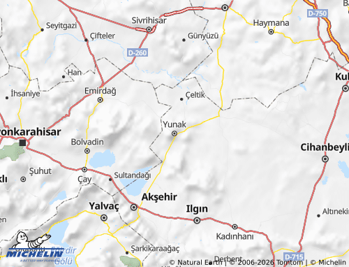 MICHELIN Yunak map - ViaMichelin