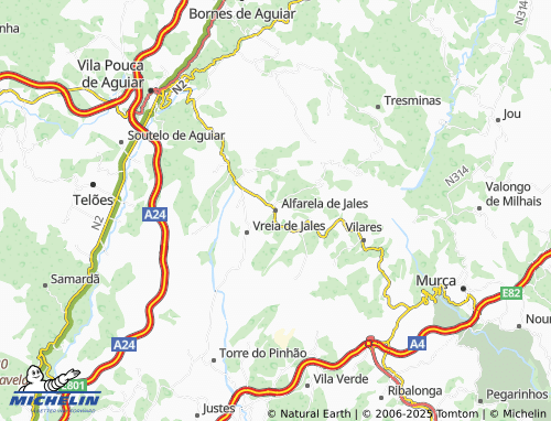 MICHELIN Alfarela de Jales map - ViaMichelin