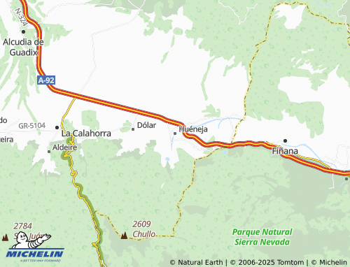 MICHELIN Huéneja map - ViaMichelin