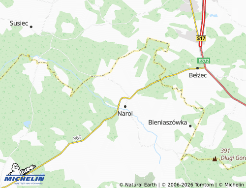 MICHELIN Zagrody map - ViaMichelin