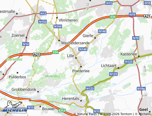 Kaart MICHELIN Lille - ViaMichelin