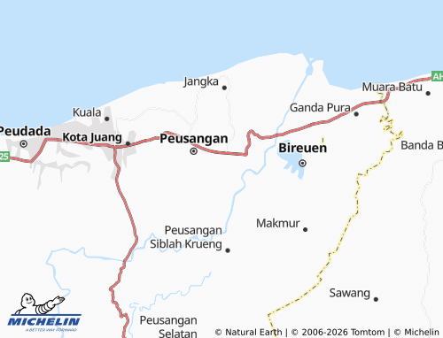MICHELIN Seuneubok Aceh map - ViaMichelin