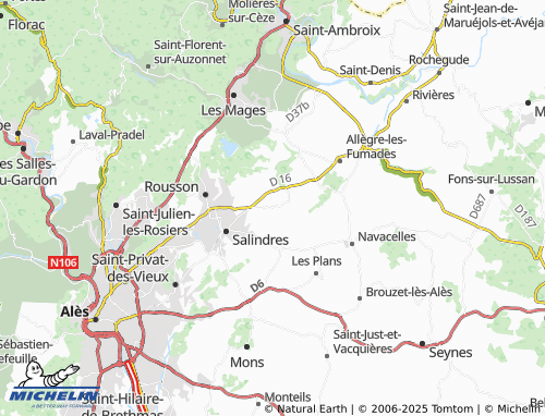 MICHELIN Cauvas map - ViaMichelin