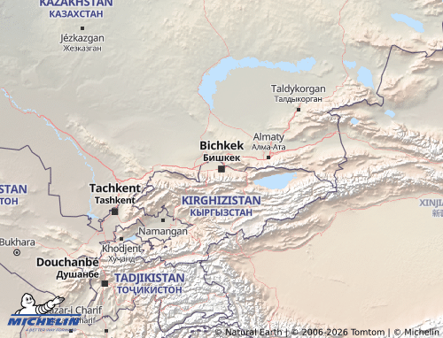 MICHELIN Kyrgyzstan map - ViaMichelin