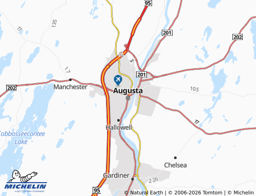 MICHELIN Augusta map - ViaMichelin